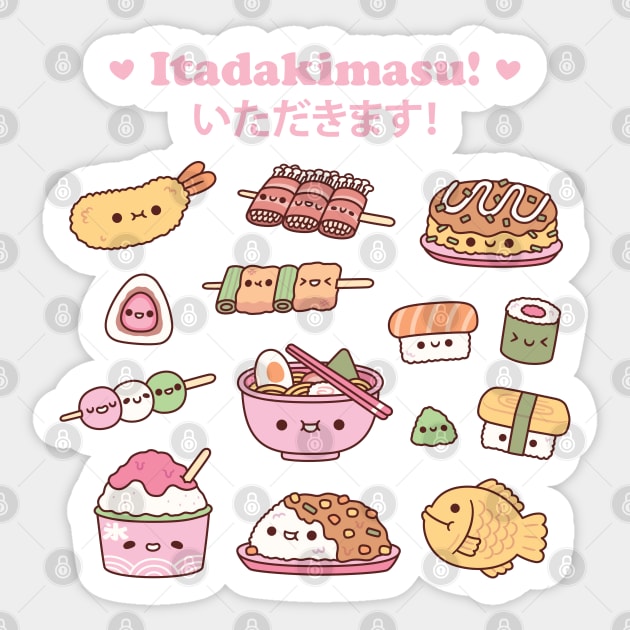 Cute Japan Food Sushi Ramen Itadakimasu Sticker by rustydoodle